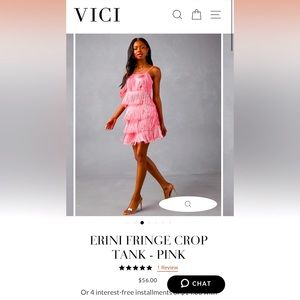 VICI collection pink fringe set